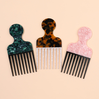 Midairy afrique peigne cheveux bouclés peigne Salon de coiffure élégant longue dent beauté fusionné cheveux peignes 221437 145x72mm