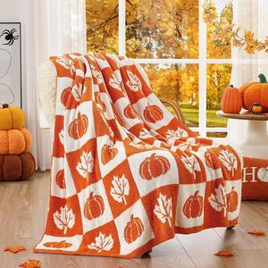 Halloween Pumpkin Ghost Bat Flannel Blanket <b>Throw</b> Blanket Nap Blanket Party Decor Horror Gift Cozy Warm <b>Super</b> <b>Soft</b> Custom Print - Product Image 5