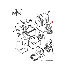 Couvercle de protection de <span class=keywords><strong>batterie</strong></span> de pièces automobiles 5615F6 5615.F6 pour <span class=keywords><strong>Peugeot</strong></span> <span class=keywords><strong>307</strong></span> Citroen C4 - Product Image 3