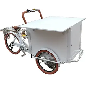 OEM 야외 모바일 더블 접이식 세발 자전거 가족 사용 환경 친화적 인 바베큐 자전거 판매 간식