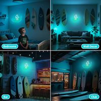Surfeur Surf Led Lumière Décoration Murale LED Sport Lumière Alimenté Réglable Luminosité Commutateur Chambre Décor Cadeaux Adolescents Enfants