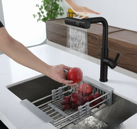 Robinet de cuisine et de salle de bain à poignée unique en acier inoxydable 304, eau chaude/froide, avec douchette extractible et capteur de mouvement – Meilleures ventes