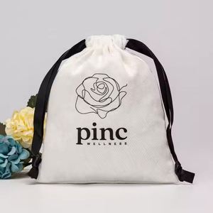 Custom Logo Printing Organic Small Cotton <b>Sunscreen</b> Cosmetic Packing Drawstring Bag Recycled Soild Gift Cotton Muslin Pouch - Product Image 5