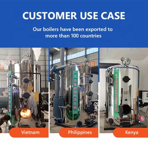 Nieuwe industriële verticale vuurbuis hogedruk kleine 500kg/uur gas olie LPG biomassa stoomketel - Product Image 6