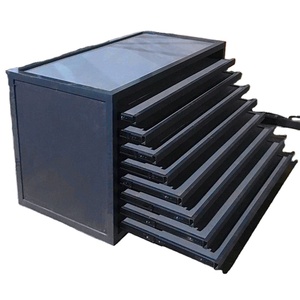 thumbnail image 2 of Jeracino 10-tier Tile Sample Display Stand, Standing Slotted Flooring Display Shelf, Wooden Floor Holder And Plate Storage Rack In Exhibition Halls 2 of 13