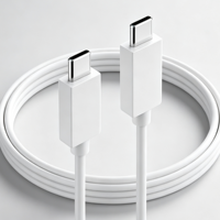 Cable de Carga Rápida USB Tipo-C a Tipo-C de 2M 2.1A con Certificación MFI, Personalizable, con Cubierta de TPE de Cobre Puro y Diseño de Codo con Blindaje Trenzado