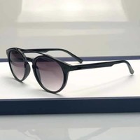 Lunettes de soleil polarisées rétro hip-hop, monture ronde en alliage, noir mat, pour hommes, style classique, personnalisables