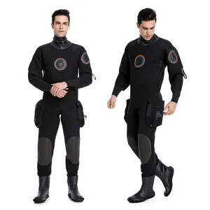 Roupas impermeáveis do oem, roupas à prova d' água com zíper frontal para homens, trilaminate de mergulho, terno seco, drysuit