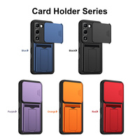 Étui de téléphone avec porte-cartes mat de qualité supérieure, protection d'objectif coulissante, anti-traces de doigts, multicolores pour Itel S26 Ultra/A100C/City 100