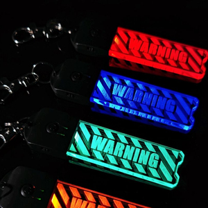Tùy Chỉnh Cyberpunk Phong Cách LED Đa-Màu Mờ Acrylic Keychain PVC Edc Công Cụ Với Đèn Flash Phụ Kiện Cho Key - Product Image 2