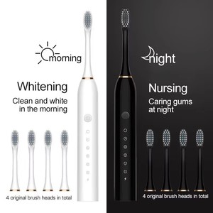 <span class=keywords><strong>Cepillo</strong></span> de Dientes Eléctrico Ultrasónico Recargable por USB, <span class=keywords><strong>Cepillo</strong></span> de Dientes Sónico Portátil de Viaje para Adultos, 4 Cabezales de <span class=keywords><strong>Cepillo</strong></span>, 6 Modos de Funcionamiento, Suave - Product Image 6