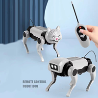 A0449 DIY Montage Solarbetriebener Elektrischer Mechanischer Hund Wissenschafts- und Technik-Puzzle-Spielzeug Intelligenter Lernroboter Hundespielzeug für Kinder Geschenke