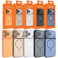 Étui magnétique en acrylique bicolore à protection intégrale avec découpes de précision et toucher doux pour iPhone Samsung avec boîte