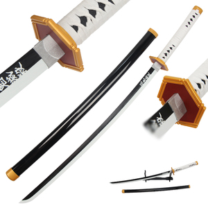 Usine En Gros Anime Demon Slayer Sabito <span class=keywords><strong>Tanjiro</strong></span> Cosplay Kidults Jeux De Rôle Jouets En Bois Katana Épées pour Jouer Des Garçons - Product Image 1