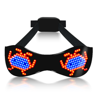 Lunettes LED RGB Light Up Lunettes Glow In The Dark Party Light APP Lunettes programmables Neon Party Sunglasses Kids/Adults Party