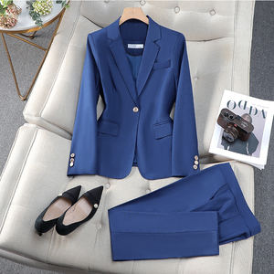 <span class=keywords><strong>Traje</strong></span> de verano de gama alta para <span class=keywords><strong>mujer</strong></span> con chaqueta fina, monos pequeños profesionales, aspecto informal elegante para el trabajo y el uso diario - Product Image 1