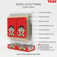 Slanke 125ml Gable Top aseptische papieren doos, dunne kartonnen verpakking voor vloeistoffen, melk, sap, water, dranken, gerecycleerde materialen, 2mm dik.