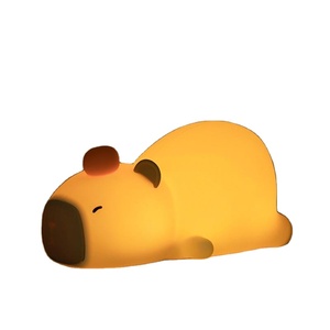 Cadeau d'anniversaire décor à la maison couché Capybara veilleuse pour enfants drôle cadeaux d'anniversaire Portable Squishy Rechargeable Dimmable - Product Image 1