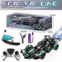 Voiture RC F1 2,4 GHz à l'échelle 1:16, contrôlée par application, rechargeable, avec éclairage et effets de fumée, télécommandée, pour enfants, avec chargeur