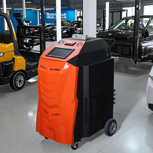 Nouveauté : Machine de <span class=keywords><strong>recharge</strong></span> et de récupération de réfrigérant AC entièrement automatique à double système (R134A et R1234YF) avec sélection multilingue - Product Image 1