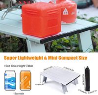 Table de pique-nique pliable, Table en aluminium ultralégère, Portable et compacte, pour barbecue, plein air