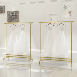 Présentoir de vêtements en métal et en acier inoxydable doré, mini support pour robes de mariée, avec galvanoplastie, haut de gamme, pour vêtements