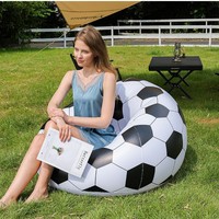 Ensemble de salon gonflable d'intérieur et d'extérieur en PVC floqué avec repose-pieds, fauteuil de relaxation multicolore, canapés gonflables