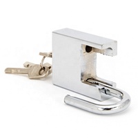 Cadenas carré Zeise-ikon en fer protecteur, acier inoxydable chromé, antivol, clés à lame, cylindre en laiton double