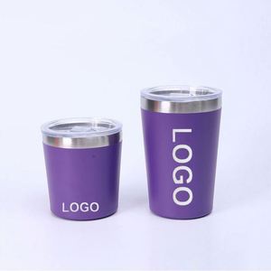 Cadeaux d'entreprise avec logo personnalisé, thermos isotherme à double paroi en acier inoxydable réutilisable de 8 oz et 12 oz, tasse à café de voyage avec couvercle - Product Image 2