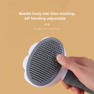 Sikat Kucing dan Sikat Anjing untuk Bulu Panjang atau Pendek, Sikat Slicker Pembersih Otomatis untuk Mengurangi Kerontokan dan Merapikan Bulu Hewan Peliharaan - Product Image 3