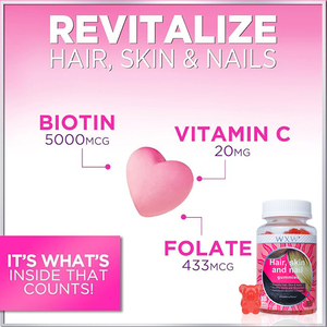 Vente en gros Personnalisable Cheveux Peau Ongles Gummy Croissance des cheveux Gummies Supplément Collagène Vitamines Bonbons - Product Image 4