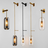 Lampu Dinding Kaca Nordik Lampu Samping Tempat Tidur Kamar Tidur Lampu Koridor Dekorasi Dinding Latar Belakang Ruang Tamu Hotel Kreatif Postmodern
