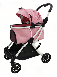 200 लक्जरी कुत्ते ट्रॉली ऑल-इन-वन तह 4-व्हील हल्के वाटरप्रूफ आरामदायक आउटडोर स्टलर पोर्टेबल डॉग वाहक - Product Image 2