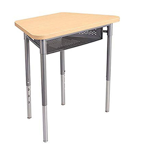 Ergonomische Chromen Afgewerkte Poten Hout Trapeziumvormig Schoolbureau Voor Volwassenen En Chattafel Voor Studenten Modern - Product Image 6