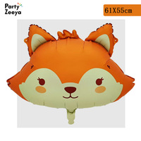 Cartes en papier cartonné, têtes d'animaux de dessin animé, ballons, décorations de fête d'anniversaire, décorations de scène, Fête des Enfants
