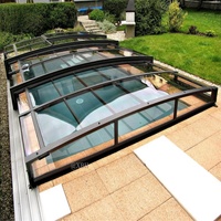 Meistverkaufte Schwimmbad-Automatik-Luftkuppeln Schwimmkuppel Swim-Spa Wintergärten Glashäuser & Wintergarten-Poolabdeckung aus Polycarbonat