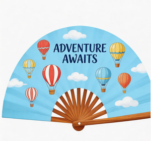 Éventail pliant publicitaire personnalisé en bambou et soie, avec logo imprimé, pour cadeaux promotionnels en gros - Product Image 6