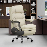Fauteuil de Direction Modulaire pour Bureau, en Cuir Véritable, Hauteur Réglable, Design Moderne pour la Maison et l'Hôtel
