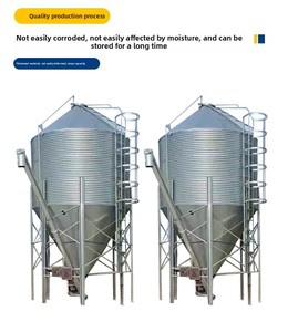 Silo à alimentation en acier galvanisé durable de 20 tonnes, <span class=keywords><strong>tour</strong></span> de stockage de céréales résistante aux intempéries pour l'équipement d'élevage avicole et bovin - Product Image 2