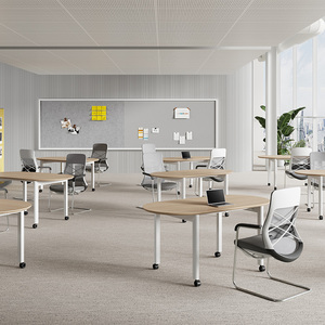 Juego de mesa de oficina para 4 personas, ordenador ejecutivo, personal modular, cubículo de oficina, estación de trabajo, escritorio con silla - Product Image 5