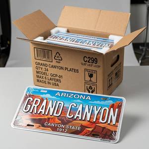 <span class=keywords><strong>Placa</strong></span> de Matrícula de Aluminio 3D Personalizada con Relieve, Parque Nacional de EE. UU., Gran Cañón de California, Yellowstone, Great Smoky, Decoración de Pared, Venta al por Mayor - Product Image 3