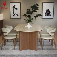 Ensemble de table et chaises de salle à manger en bois massif moderne pour restaurant, meubles de cuisine