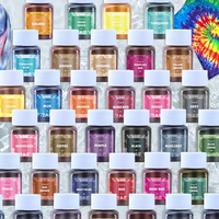 Ensemble de pigments tie-dye 34 couleurs, 30 ml, fabrication directe d'usine, teinture pour vêtements faite à la main, respectueuse de l'environnement, poudre de teinture