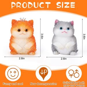 New Arrival Funny Cute <b>Squishy</b> <b>Cat</b> Toy Squeeze TPR Animal Fidget Toys for Gift Anti Stress Anxiety Relief Decoration - Product Image 2