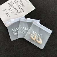 Sacs Ziplock Personnalisés Givrés de Petite Taille, Durables, pour Boucles d'Oreilles, Mini Sacs d'Emballage Transparents en PVC avec Logo Imprimé, Pochette à Bijoux