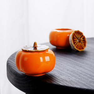 Boîte à thé en céramique Kch Persimmon, pot à bonbons, boîte cadeau, décoration de mariage, cadeaux d'affaires, cadeaux promotionnels - Product Image 4
