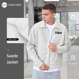 Alta qualità Casual in camoscio di lusso con Shacket personalizzato <span class=keywords><strong>giacca</strong></span> con Zip per abbigliamento maschile - Product Image 5