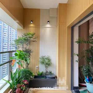 Panneaux muraux extérieurs modernes en bambou et charbon de bois ignifuges, résistants aux intempéries et insonorisants pour bâtiments commerciaux - Product Image 3