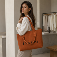 Tas Tote Rajut Besar Minimalis, Berat, Dapat Dicuci, Ramah Lingkungan, Tas Belanja, Logo Custom, Tas Rajut Jacquard, Grosir