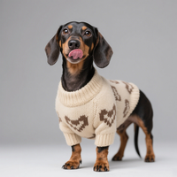 Joymay Pull de Luxe pour Chien, Conçu sur Mesure par un Designer, en Coton Confortable qui Tient Chaud, Pull Tricoté pour Chiot, Teckel, Vêtement Animal de Compagnie
